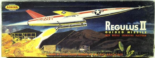 Aurora 1/48 Regulus II Guided Missile with Launcher, 378-249 plastic model kit
